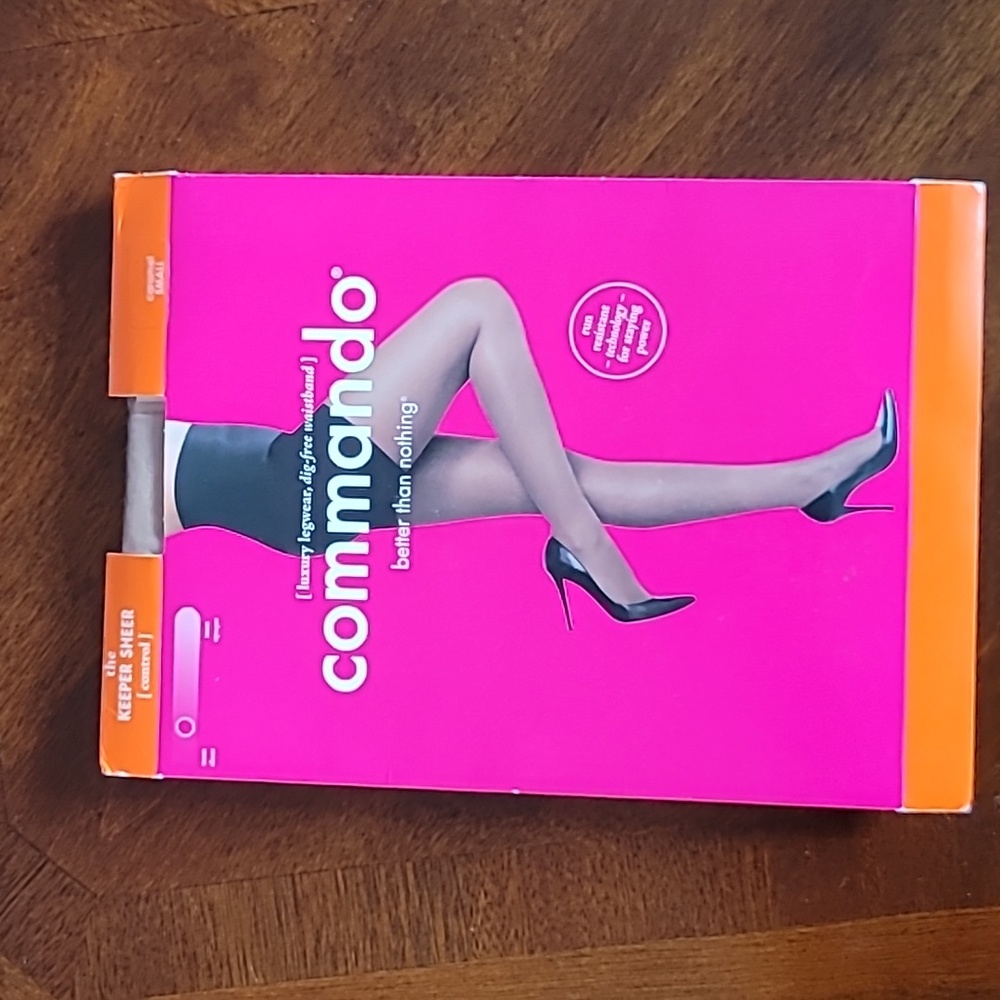 Commando Stocking Tight Legwear The Keeper Sheer Control Caramel New
